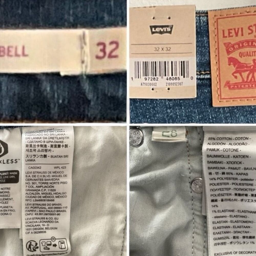 Levi’s Ribcage Ultra High Rise Flare Jeans Vintage Wash Size 32 NWOT - Picture 11 of 13